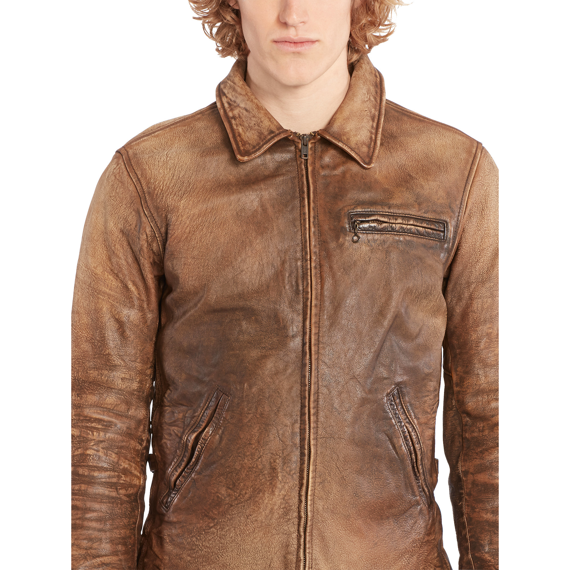 ralph lauren men's leather jacket sale